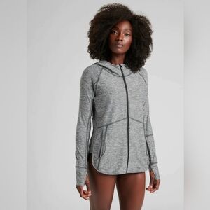 Athleta Size M Pacific Baja UPF Heather Gray Jacket